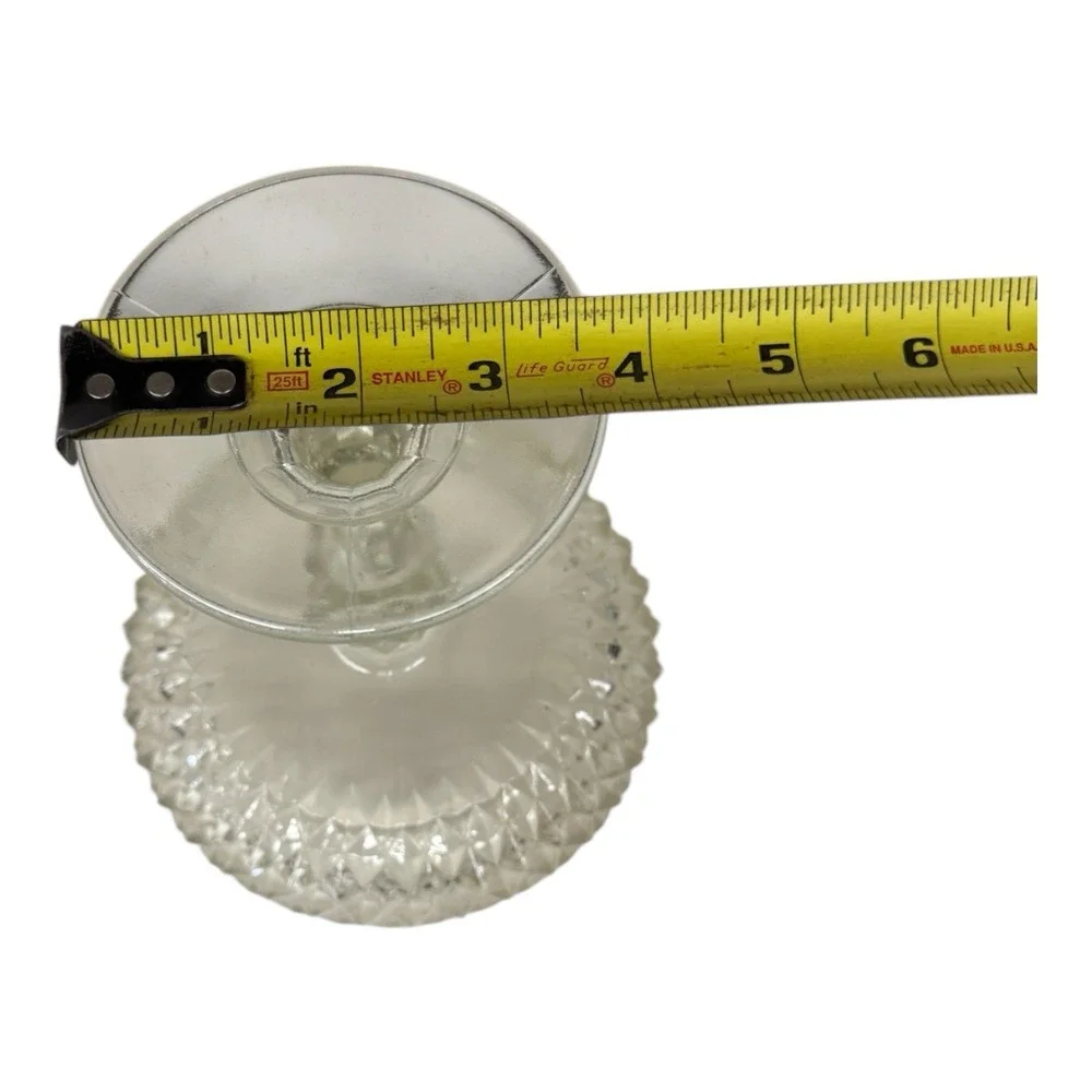Indiana Glass‎ Diamond Point Tall Footed Pedestal Candy Dish